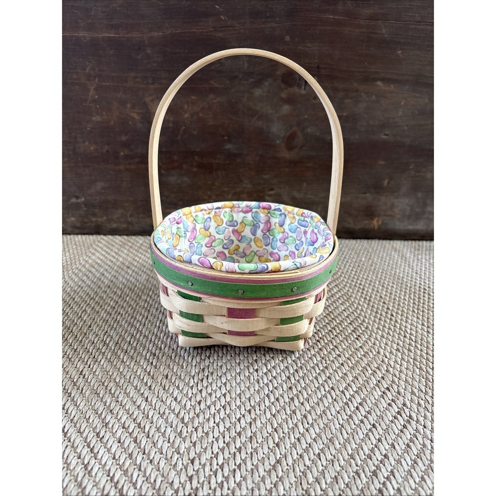 Longaberger 1999 Easter Basket With Jellybean Liner